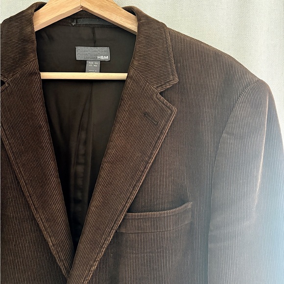 H&M Men's Brown Corduroy Blazer - Picture 1 of 3